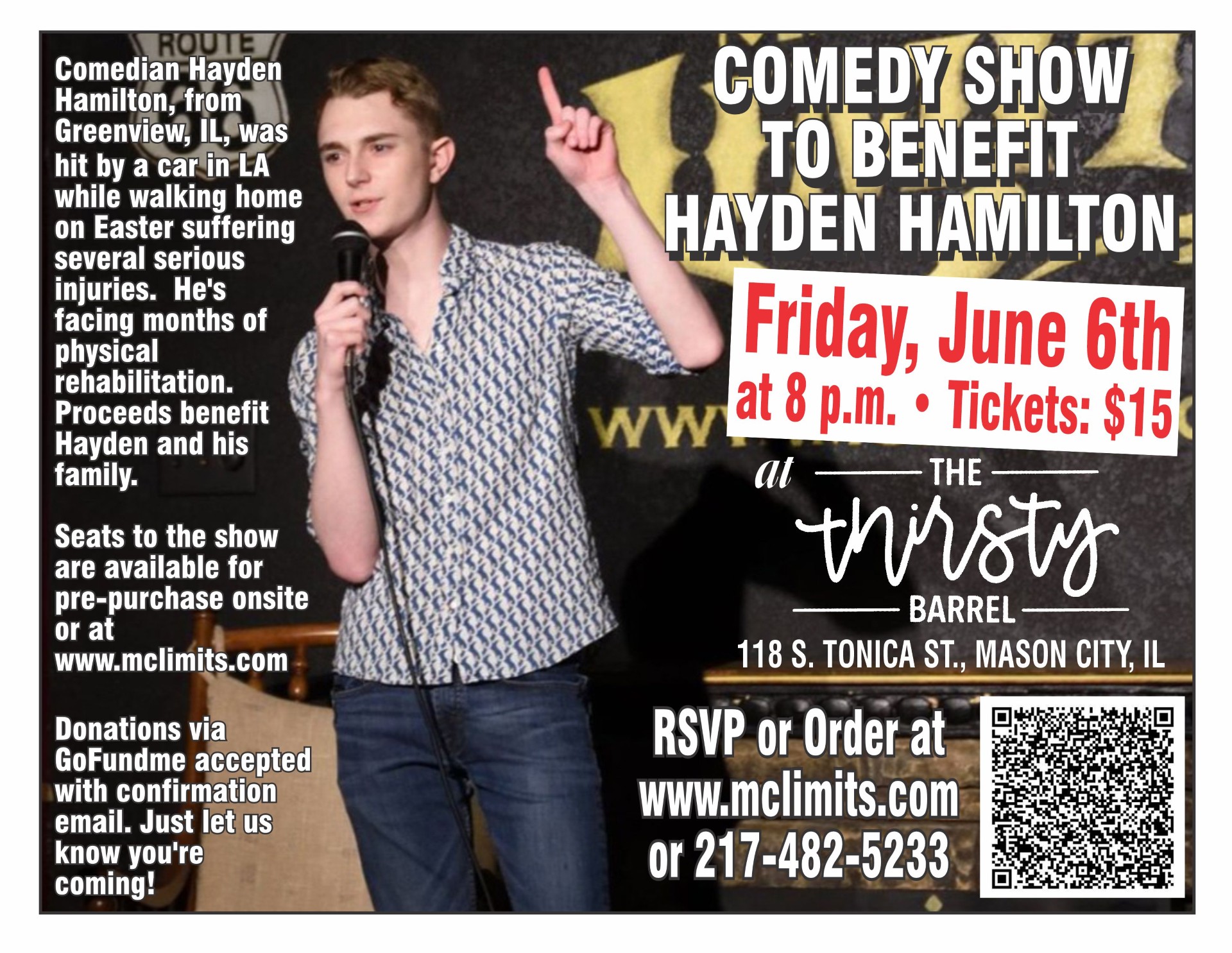 Comedian Hayden Hamilton Thristy Barrel