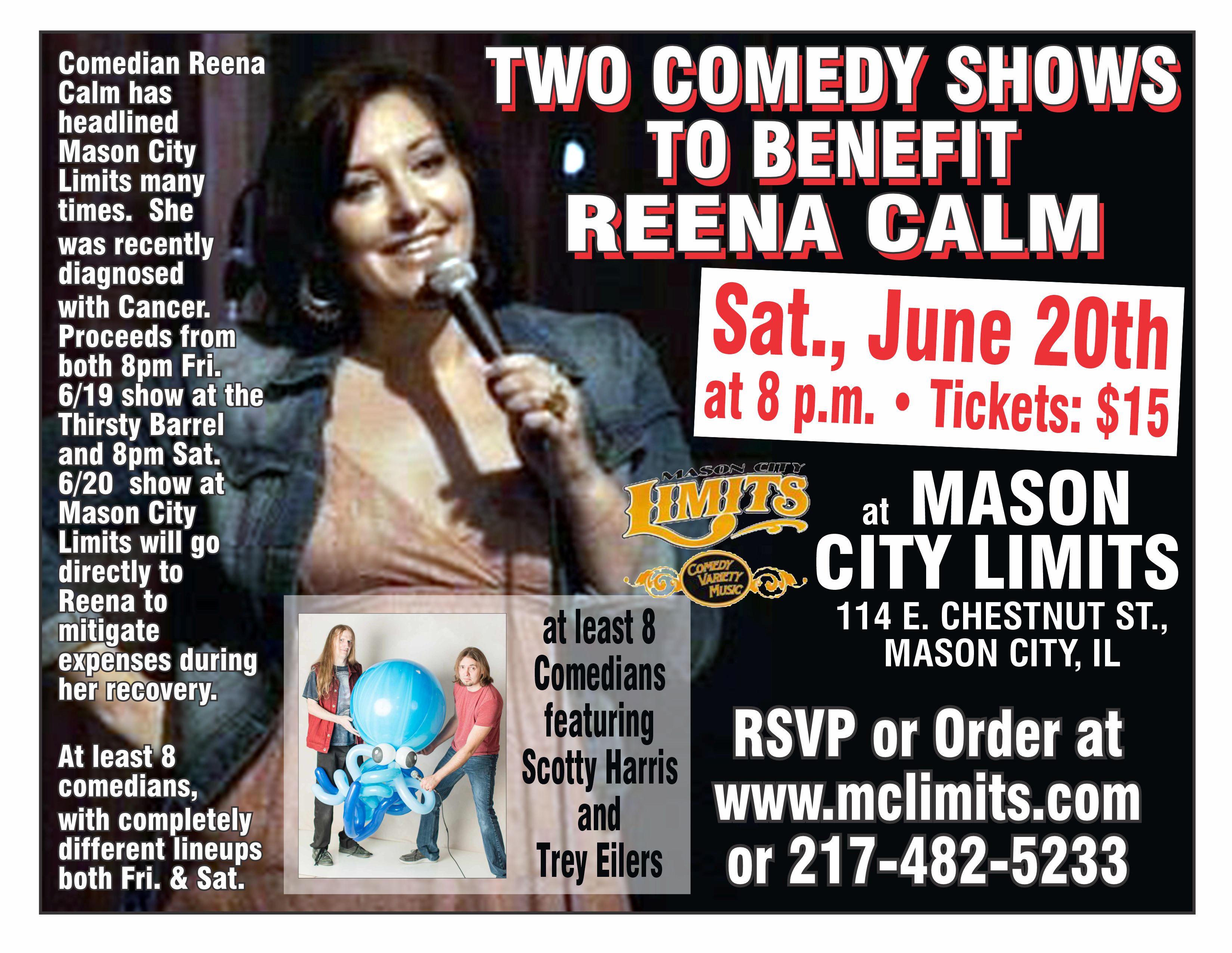Comedian Charity Shows for Comedian Reena Calm